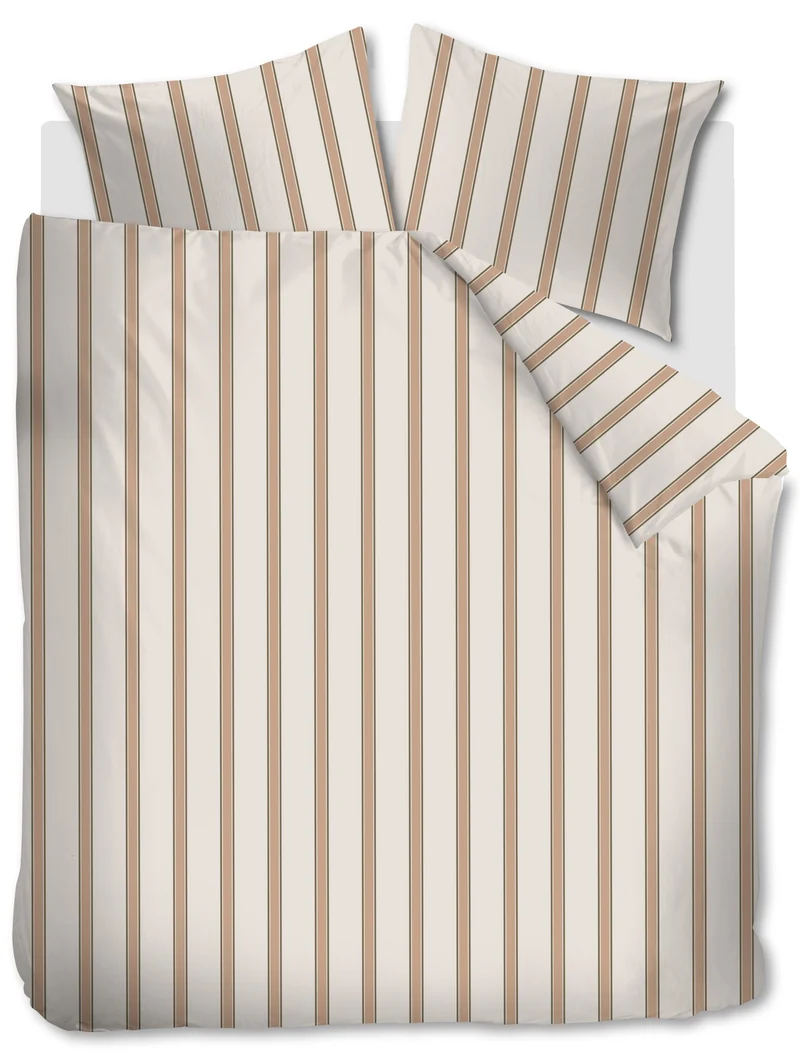 vtwonen Dekbedovertrek Fun Stripe - 200 x 220 cm - Naturel
