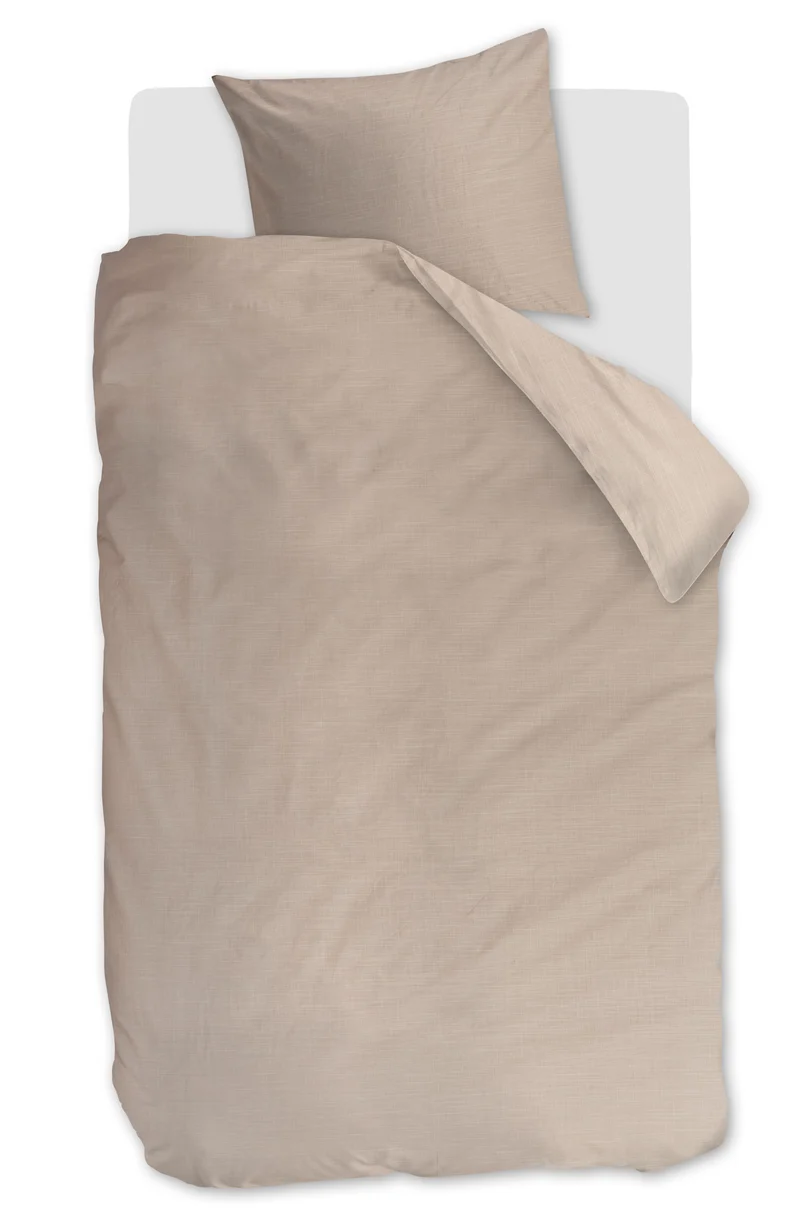 vtwonen Dekbedovertrek Cozy Slub - 140 x 220 cm - Zachtroze