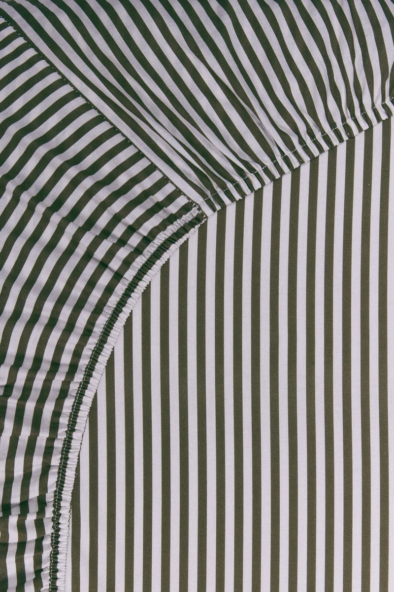 vtwonen Hoeslaken Mini Stripe - 90 x 200 cm hoekhoogte: 25 cm - Naturel