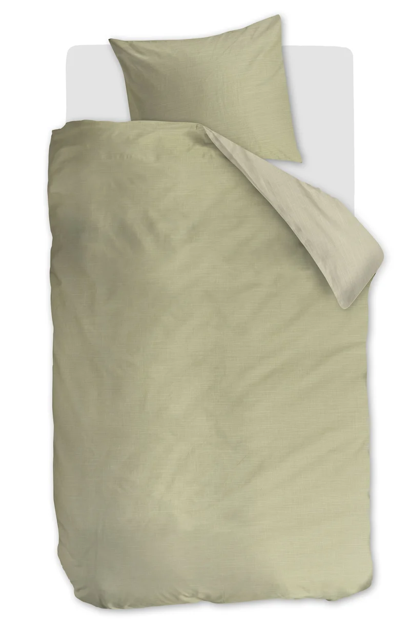 vtwonen Dekbedovertrek Cozy Slub - 140 x 220 cm - Groen