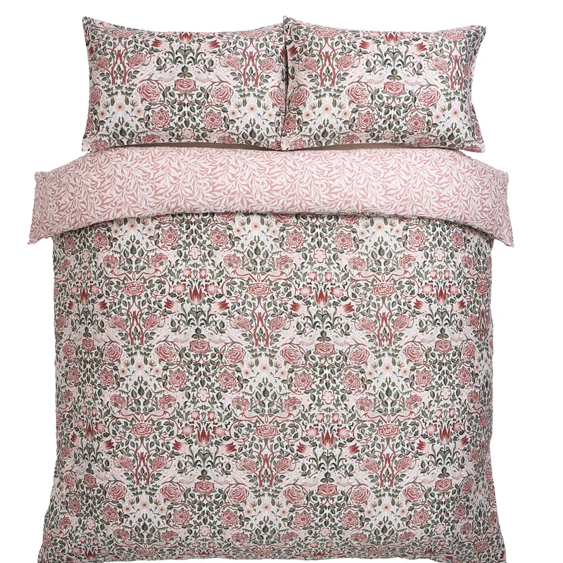 William Morris at Home Dekbedovertrek tweepersoons Rose Brick 200 x 200cm