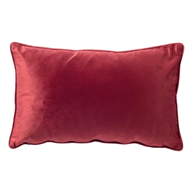 FINN - kussenhoes 30x50 cm - velvet - lendekussen - Merlot - rood