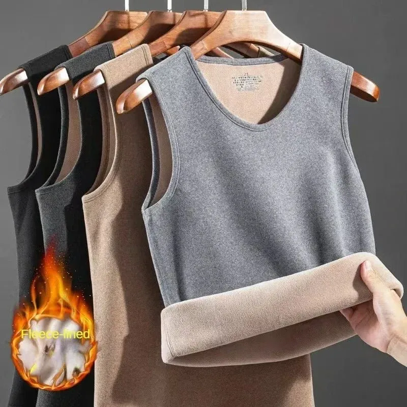 Męska termiczna aksamitna kamizelka termoaktywna XL-4XL – dopasowany krój i komfort