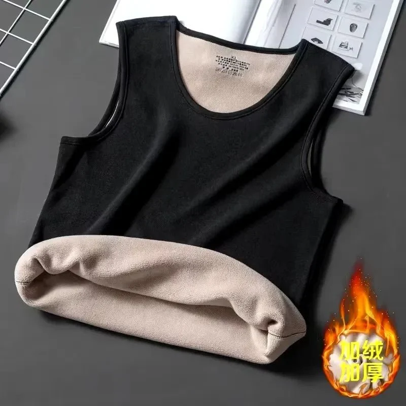 Męska termiczna aksamitna kamizelka termoaktywna XL-4XL – dopasowany krój i komfort