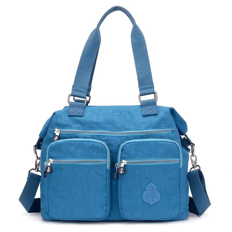 Wodoodporna nylonowa torba na ramię dla kobiet - duża torebka typu crossbody