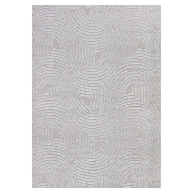 Sahara Vloerkleed – Zilver – Zachte Lijnen & Minimalistisch Design